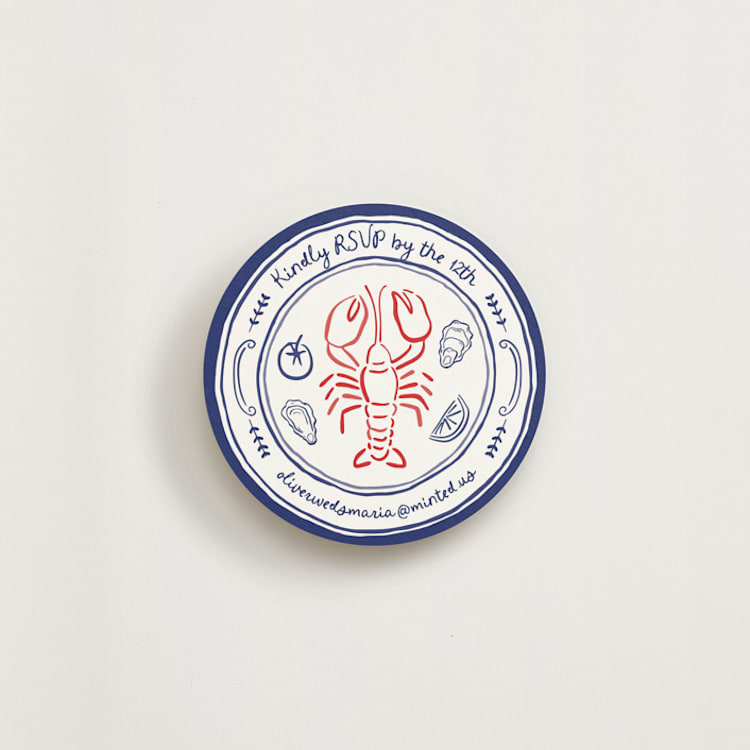 "Seafood Platter" - Novelty Enclosure Cards in Capri by Oma N. Ramkhelawan - Front