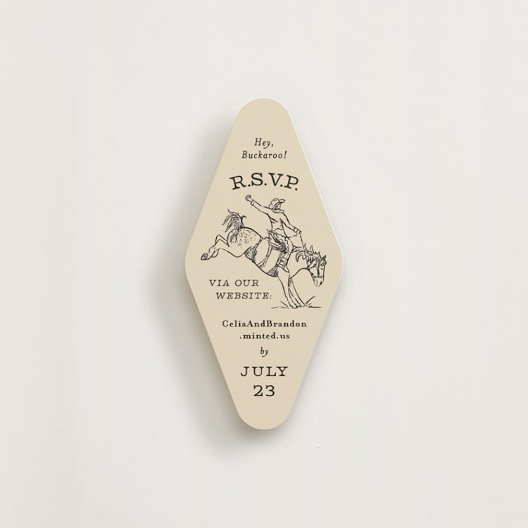 "Buckaroo" - Novelty Enclosure Cards in Ecru by 2birdstone - Front