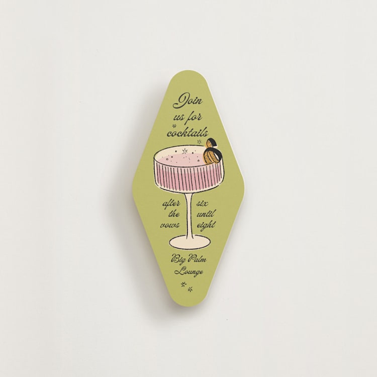 "Coupe Glass" - Novelty Enclosure Cards in Grapefruit by 2birdstone - Front