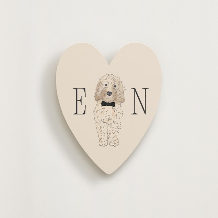 "Puppy Love" - Novelty Enclosure Cards in Ecru by Corinne Malesic - Front