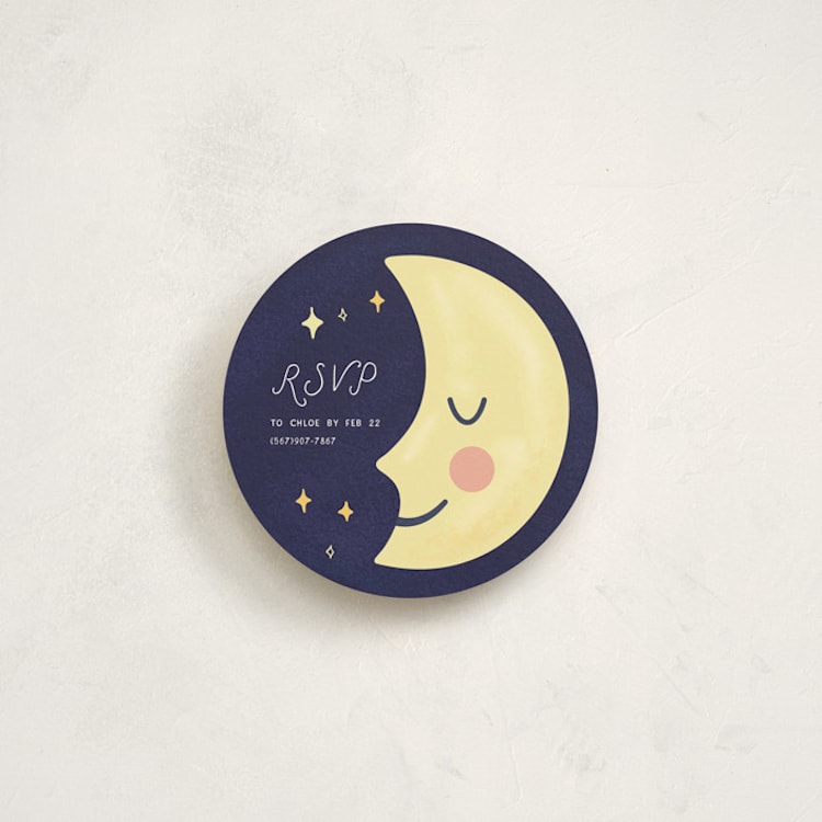 "Goodnight Moon" - Novelty Enclosure Cards in Midnight by Mellary Bitner - Front