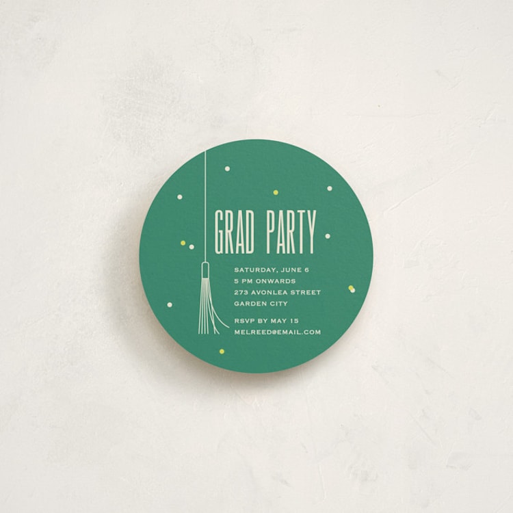 "Cool Grad" - Novelty Enclosure Cards in Grass by letterfix - Front