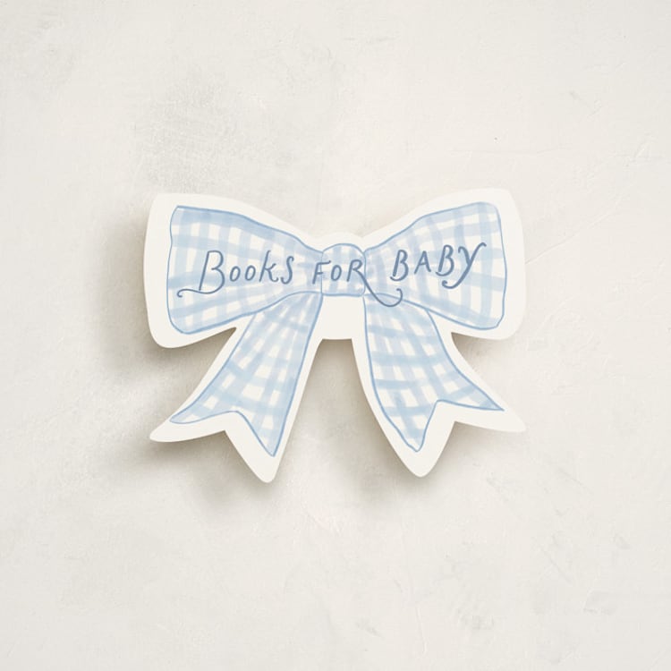 "Preppy Baby Bow" - Novelty Enclosure Cards in Ocean by Creo Study - Front