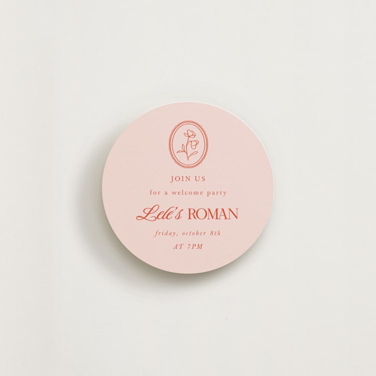 "Framed Florals" - Novelty Enclosure Cards in Blush by Morgan Kendall - Front