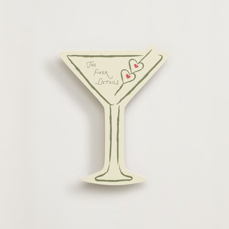 "Love on the rocks" - Novelty Enclosure Cards in Olive by Helena Vitto - Front