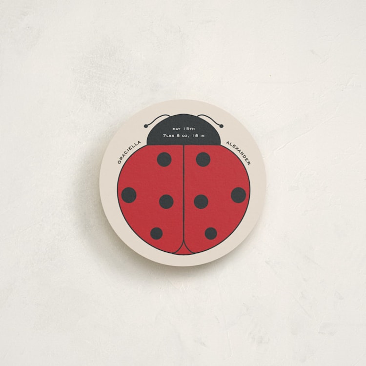 "Poppy" - Novelty Enclosure Cards in Beet by Jelena Vuletic - Front