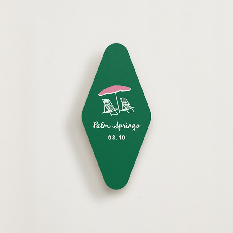 "Retro Palm Springs" - Novelty Enclosure Cards in Kelly Green by Kaydi Bishop - Front