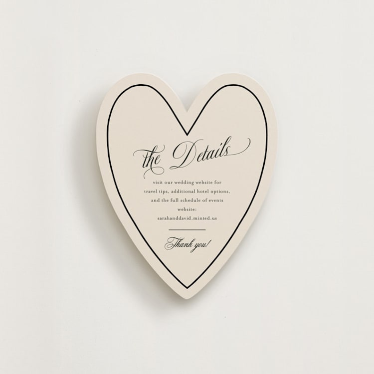 "modern heart" - Novelty Enclosure Cards in Caviar by Christy Hy Lee - Front