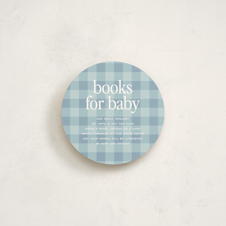 "sweet gingham" - Novelty Enclosure Cards in Sky by Kelly Watkins - Front