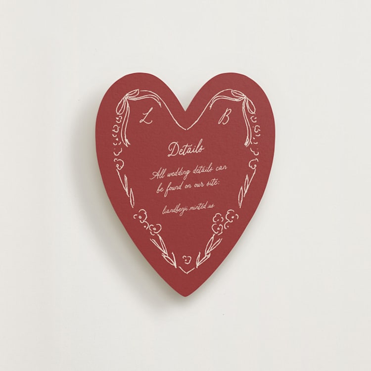 "A note with love" - Novelty Enclosure Cards in Ruby by Helena Vitto - Front