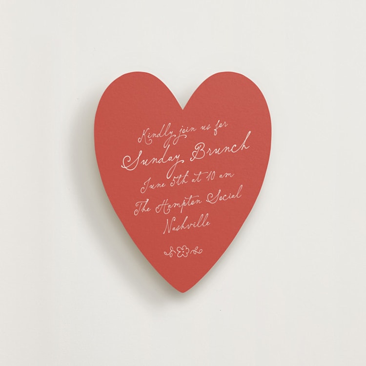 "Love Brunch" - Novelty Enclosure Cards in Rouge by Angela Garrick - Front