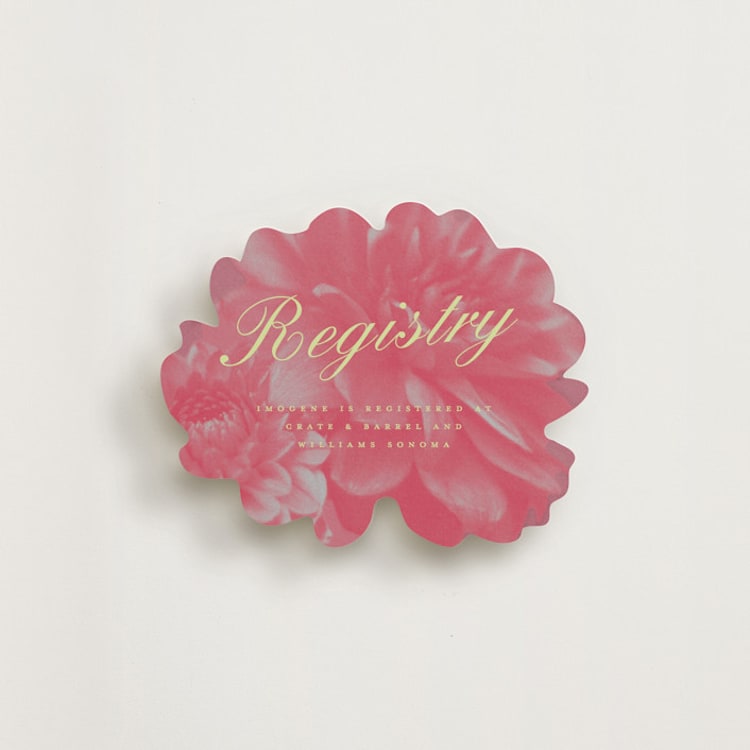 "Dahlia" - Novelty Enclosure Cards in Berry by Morgan Kendall - Front
