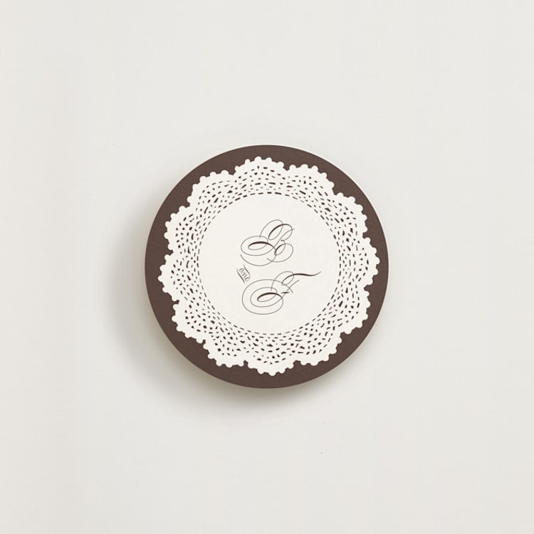 "Doily" - Novelty Enclosure Cards in Cocoa by Studio Suku - Front
