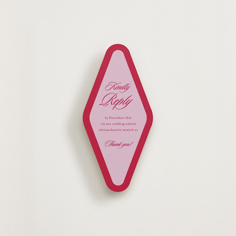 "Colorful Border" - Novelty Enclosure Cards in Rose by Christy Hy Lee - Front