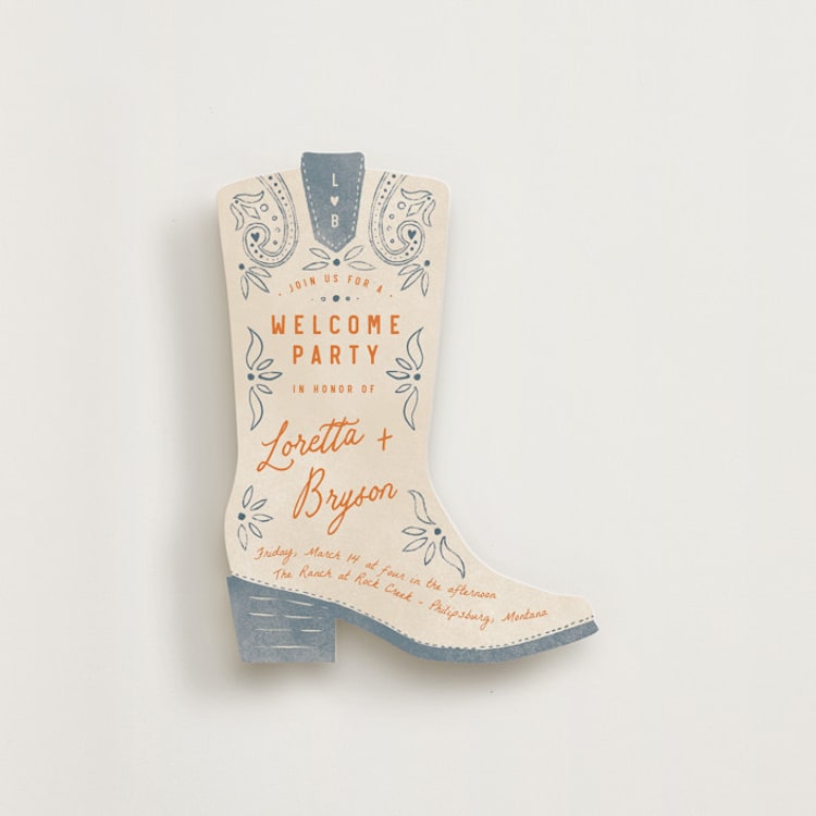 "Darlin" - Novelty Enclosure Cards in Denim by Pixel and Hank - Front