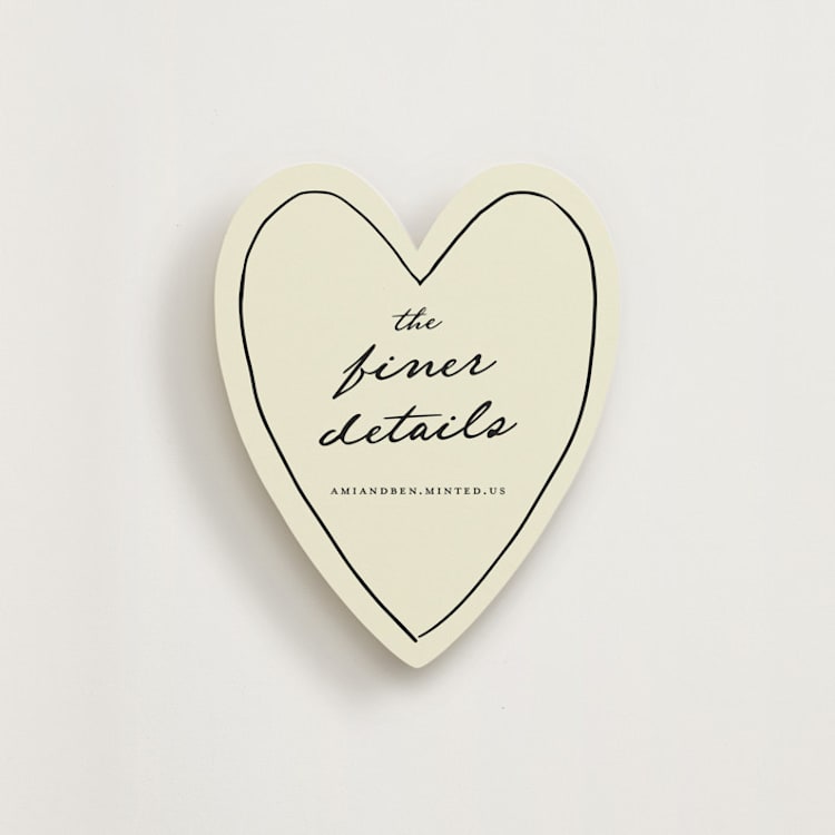 "Love Notes" - Novelty Enclosure Cards in Linen by Stephanie Heinrich Godbout - Front