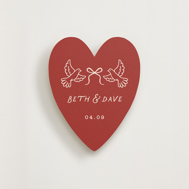 "Vintage Romance" - Novelty Enclosure Cards in Cherry by Rina Ozum - Front