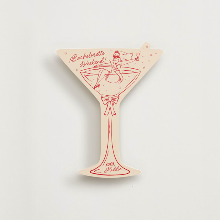 "Miss Bride" - Novelty Enclosure Cards in Rose by Jennifer Lew - Front
