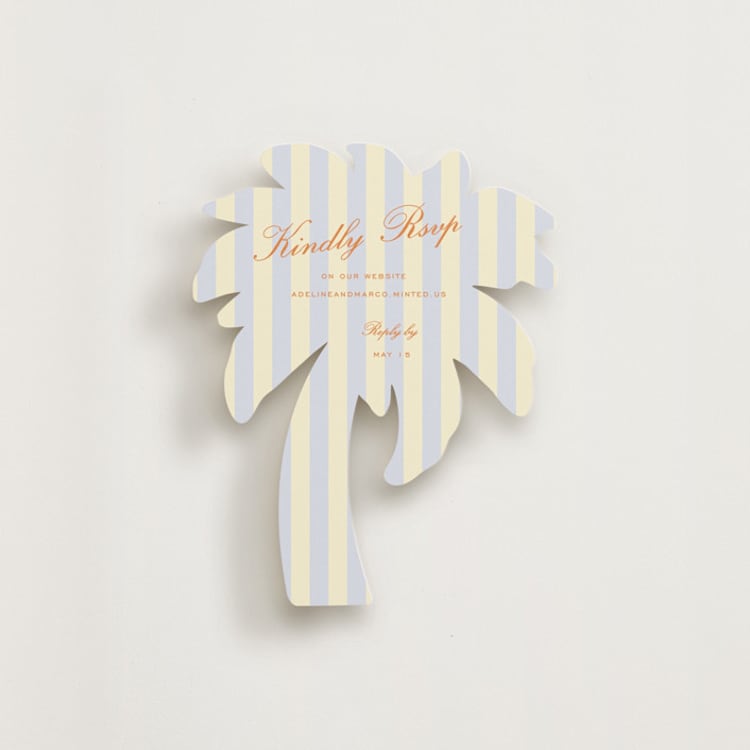 "Resort Stripes" - Novelty Enclosure Cards in Palm Springs by Pixel and Hank - Front