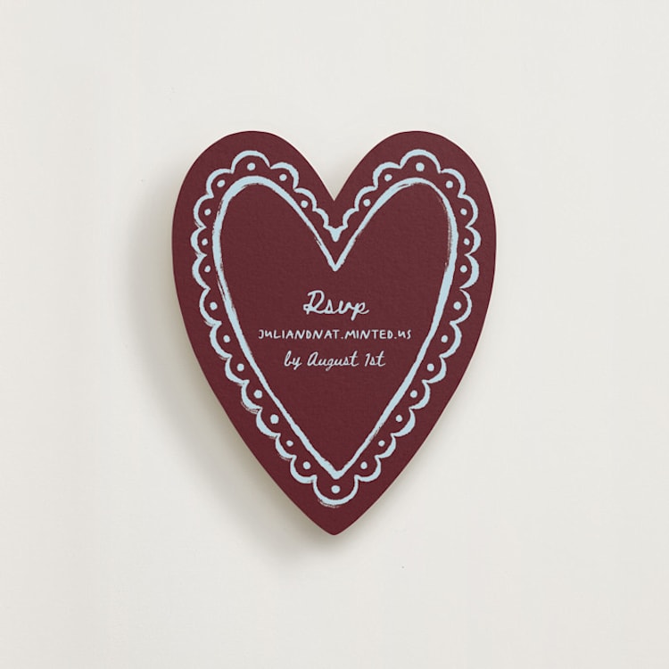 "Ink Chic" - Novelty Enclosure Cards in Merlot Sky by Sam Dubeau - Front