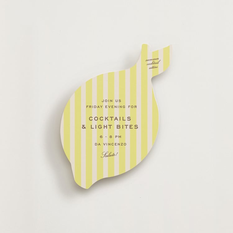"Campania" - Novelty Enclosure Cards in Limone by Megan Davis - Front