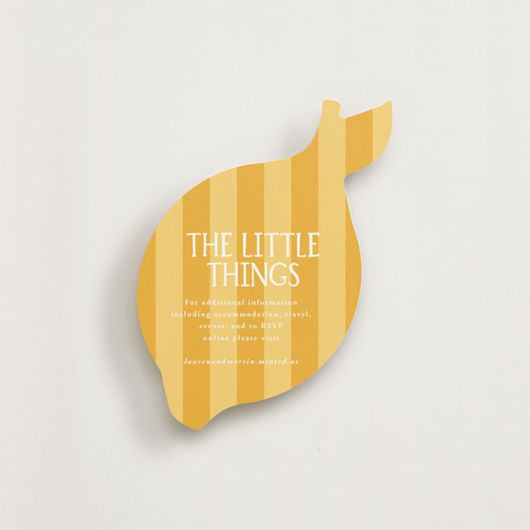 "wide stripes" - Novelty Enclosure Cards in Lemon by Laura Hamm - Front