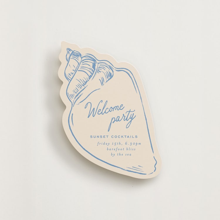 "Sunset Shores" - Novelty Enclosure Cards in Sky by Leia Matt - Front