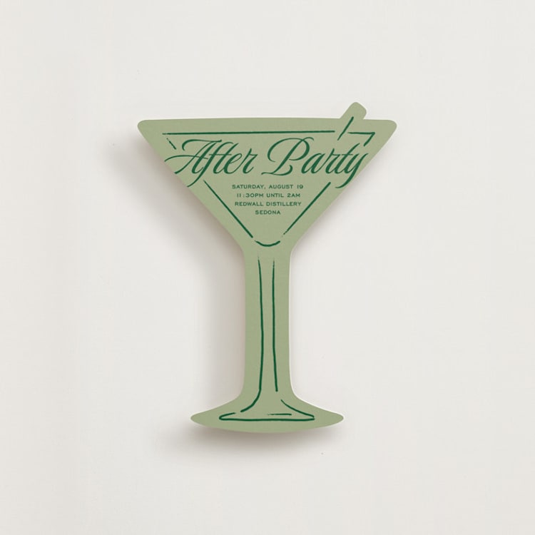 "The West" - Novelty Enclosure Cards in Sage by Jenna Holcomb - Front