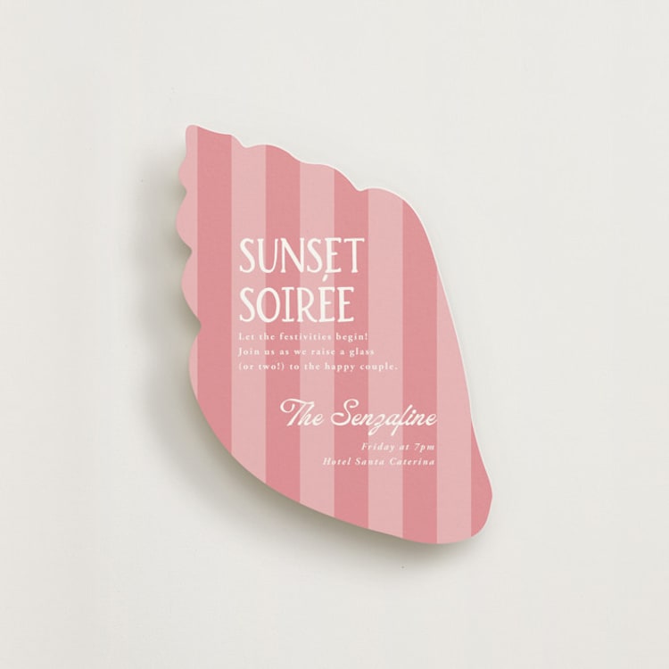 "wide stripes" - Novelty Enclosure Cards in Blush by Laura Hamm - Front