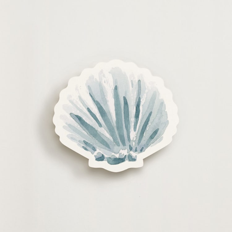 "Coastal Watercolor" - Novelty Enclosure Cards in Amalfi by Kate Ahn - Front