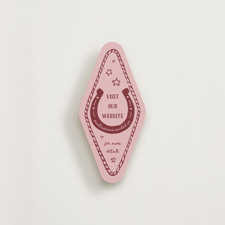 "Cowboy Kick" - Novelty Enclosure Cards in Rosewood by Zove Ahhh - Front