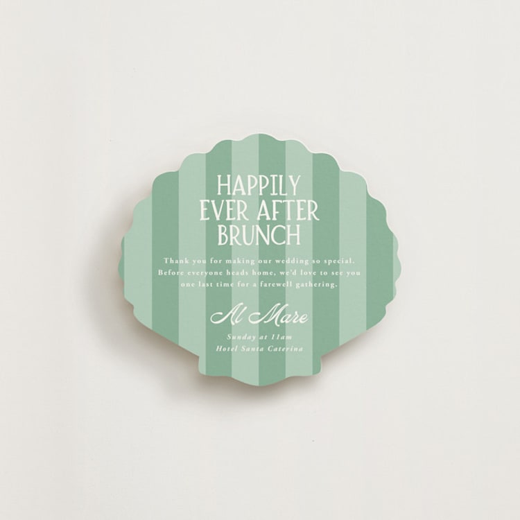 "wide stripes" - Novelty Enclosure Cards in Sage by Laura Hamm - Front
