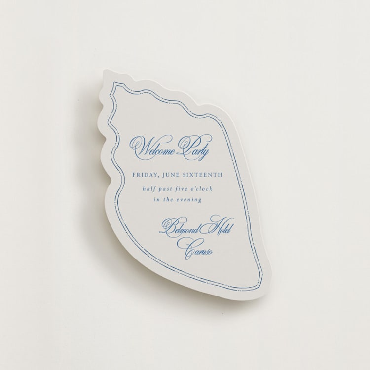 "Almalfi Blue" - Novelty Enclosure Cards in Cornflower by Design Lotus - Front