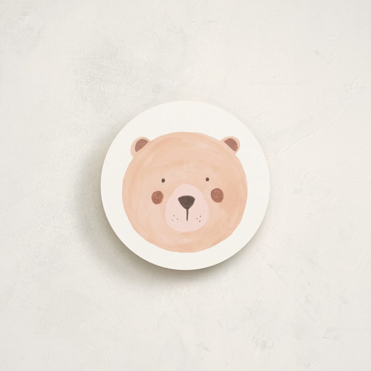 "Animal Faces" - Novelty Enclosure Cards in Snow by Teju Reval - Front
