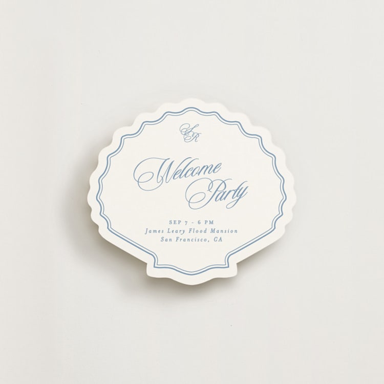 "POSH" - Novelty Enclosure Cards in Ocean by Creo Study - Front