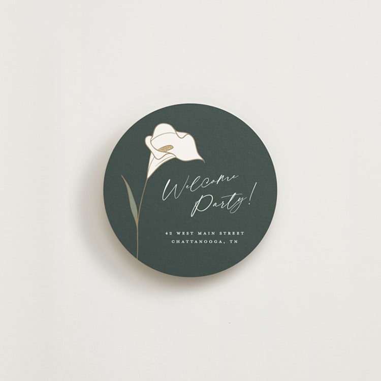 "Elegant Lillies" - Novelty Enclosure Cards in Forest by Stacey Meacham - Front