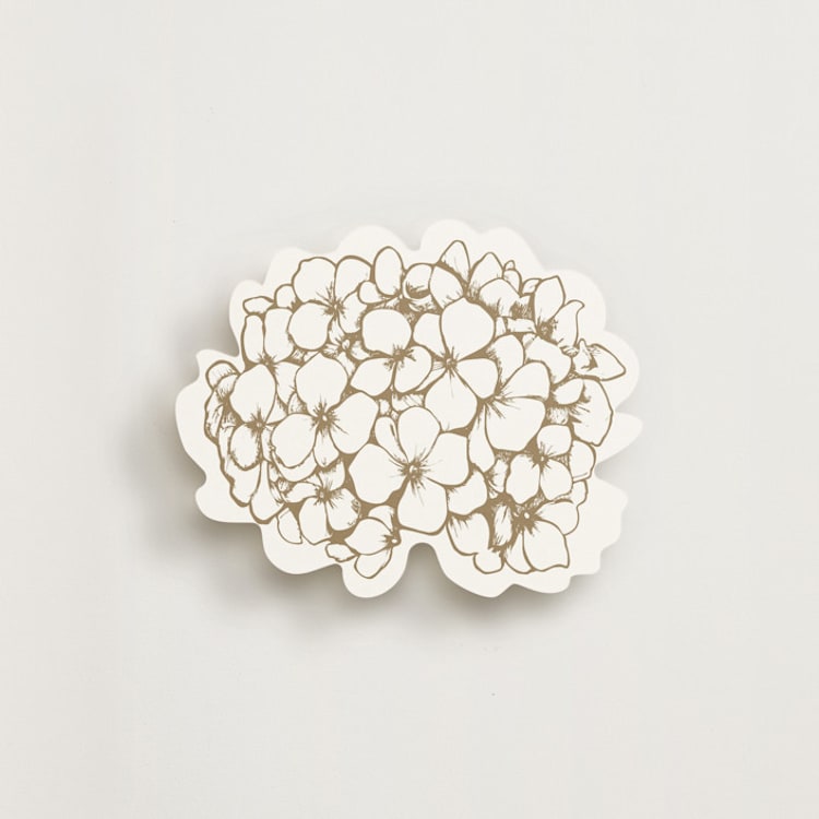 "Hydrangea bloom" - Novelty Enclosure Cards in Cotton by Stacey Meacham - Front