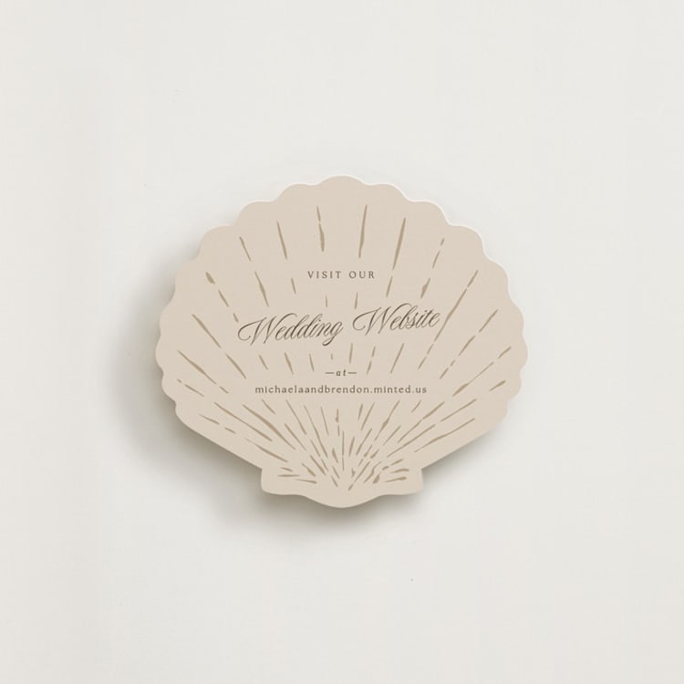 "Seaside" - Novelty Enclosure Cards in Champagne by Griffinbell Paper Co. - Front