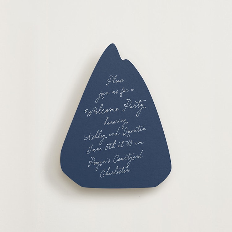 "Set Sail" - Novelty Enclosure Cards in Navy by Angela Garrick - Front
