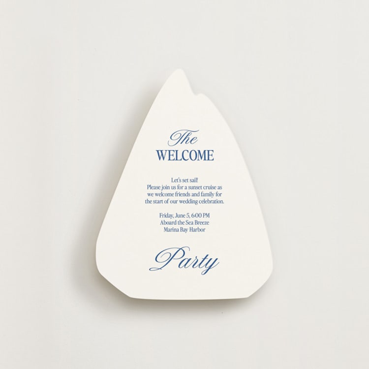 "Dal Pont" - Novelty Enclosure Cards in Navy by Helena Vitto - Front
