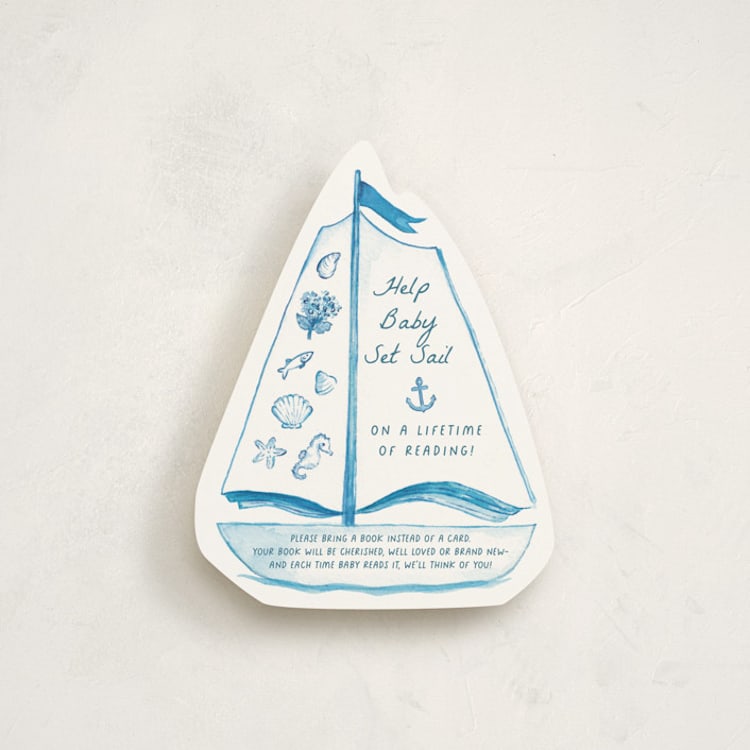 "Coastal Baby" - Novelty Enclosure Cards in Ocean by Itsy Belle Studio - Front