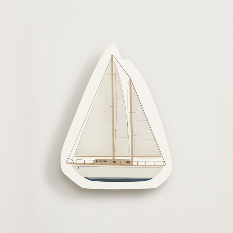 "Sailboat" - Novelty Enclosure Cards in Navy by Itsy Belle Studio - Front