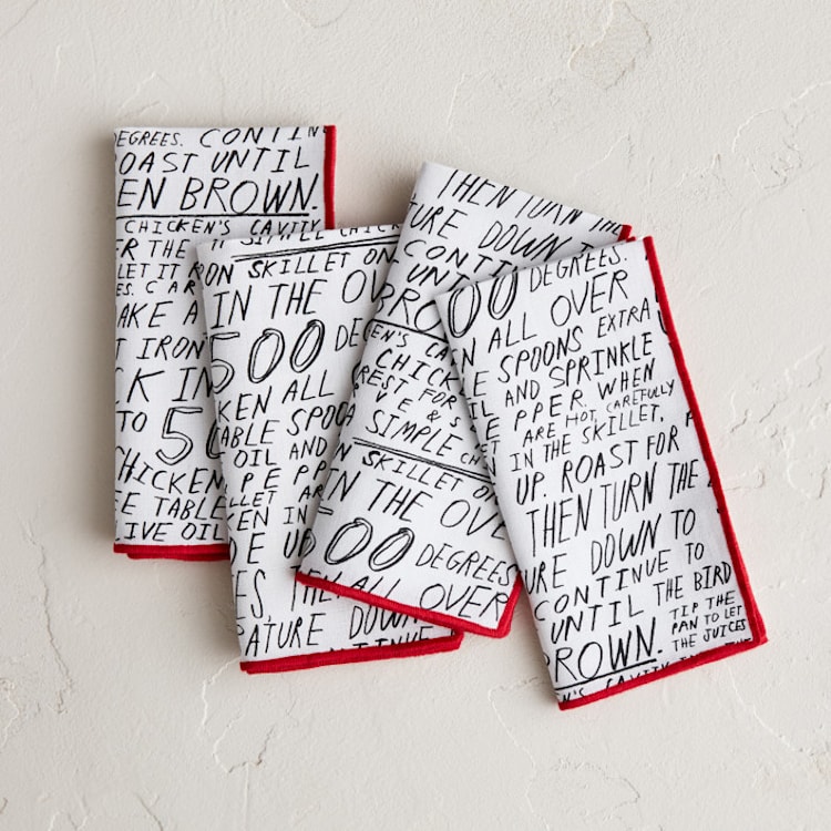 "Roast Chicken" - Napkins in Paper by Elliot Stokes - Napkins, Set of 4