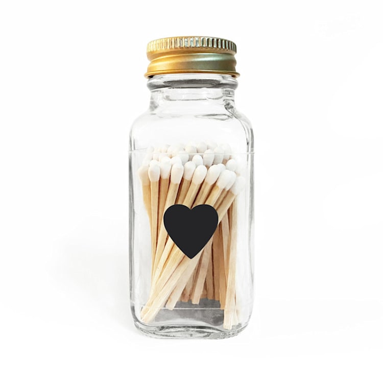 "Classic Heart Match Jar" - Notebook in clear by Jessica Cunningham