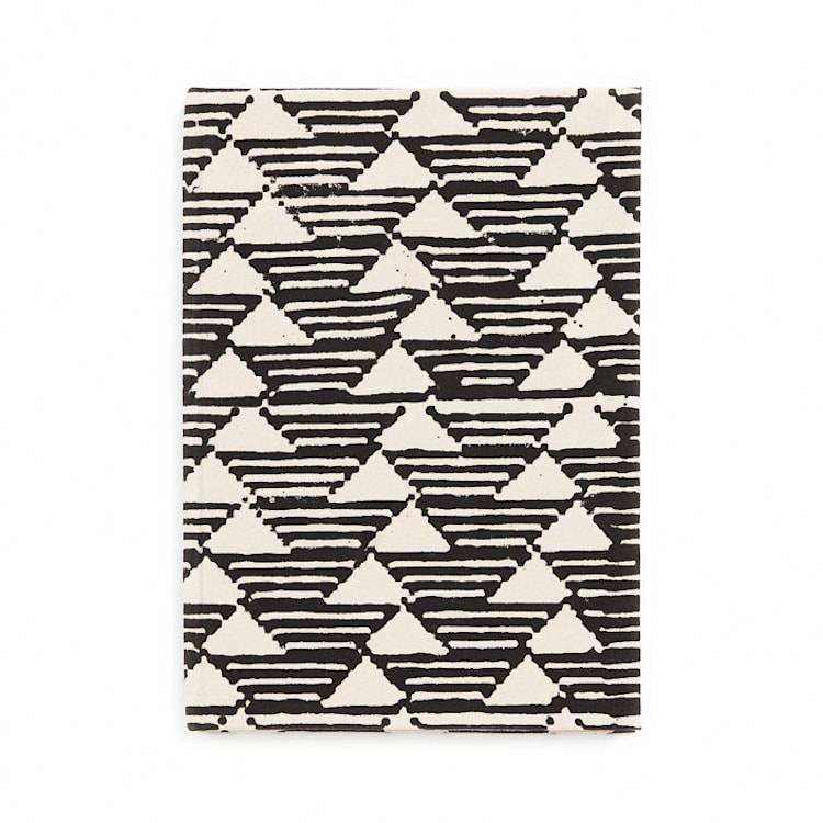 "Tria Black White Zero Waste Handmade Artisanal Journal" - Notebook in black by Anjali Purohit