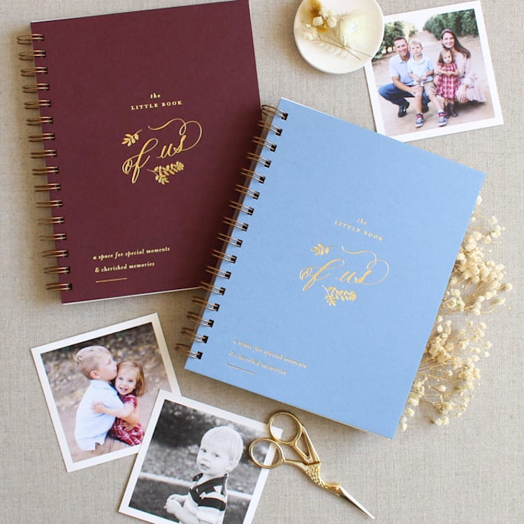"The Little Book of Us // Family Memory Journal" - Notebook in blue by Jen Simpson