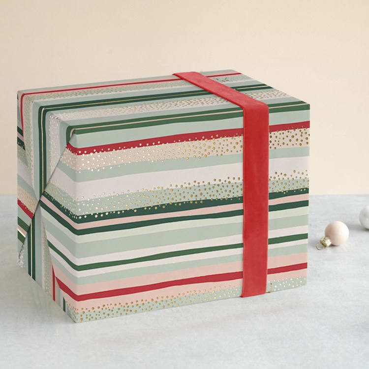 "Very Merry Stripe" - Wrapping Paper in Festive by Nadia Hassan - Front