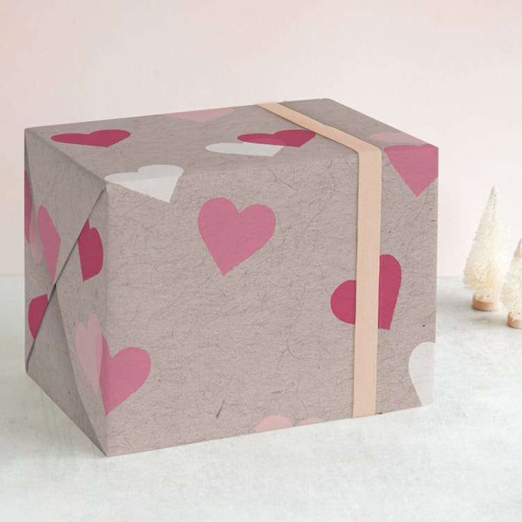 "Valentine's Ombre Love" - Wrapping Paper in Kraft by Becca Thongkham - Front
