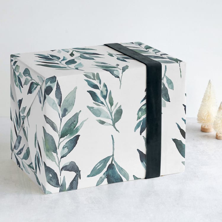 "Noel Branch" - Wrapping Paper in Alpine by Afton Harding - Front