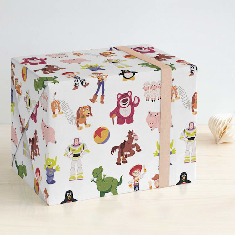 "Andy's Toys from Disney and Pixar" - Wrapping Paper in Candy by Rebecca Smith - Front
